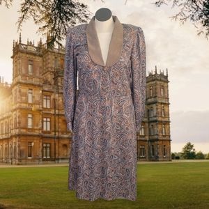 Vintage 80s Classic Paisley Dress